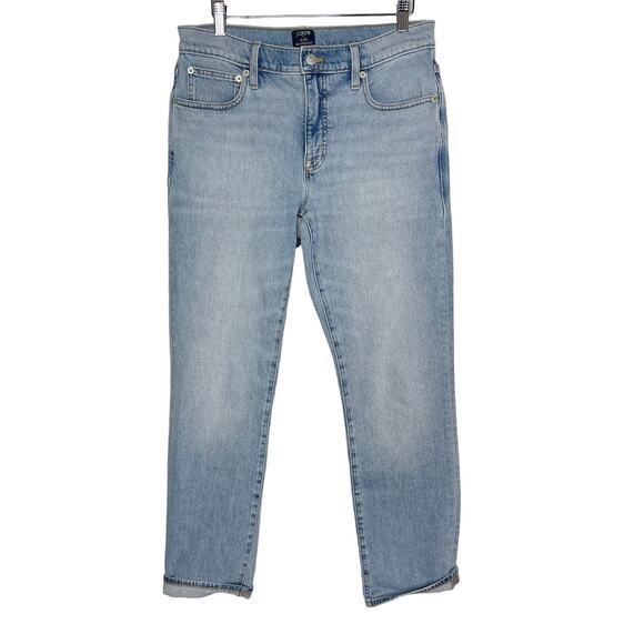 New J Crew Womens 27 Slim Boyfriend Jeans in All Day Stretch Bright Blue Wash - Picture 1 of 11